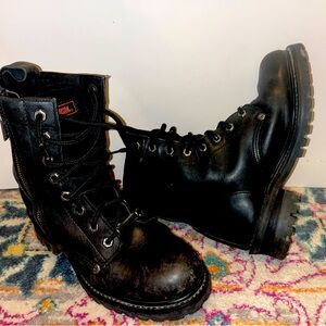 Harley Davidson black leather riding boots size 9
